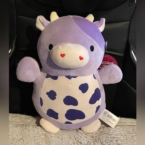 10” Bubba the Purple Cow Valentine’s Hugmees Squishmallow